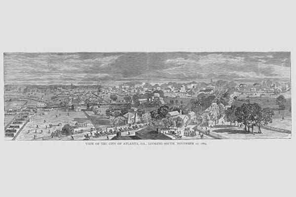 Atlanta in 1864 Looking South by Frank Leslie - Art Print