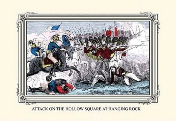 Attack on the Hollow Square at Hanging Rock by Devereux - Art Print