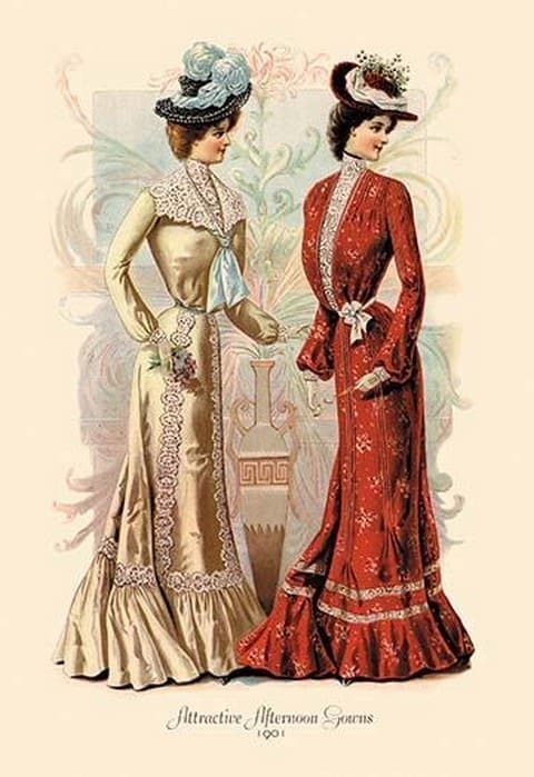 Attractive Afternoon Gowns - Art Print