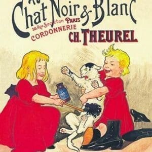 Au Chat Noir et Blanc - Art Print