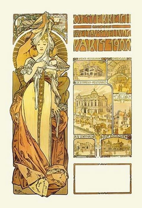 Austria: 1900 by Alphonse Mucha - Art Print