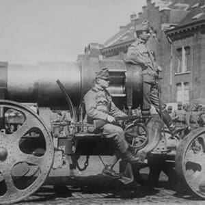 Austrian Siege Gun in Belgium - Art Print