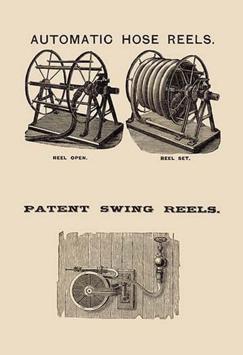 Automatic Hose Reels and Patent Swing Reels - Art Print