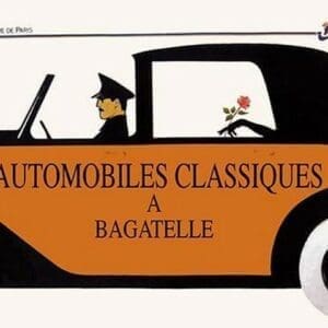 Automobiles Classiques a Bagatelle - Art Print