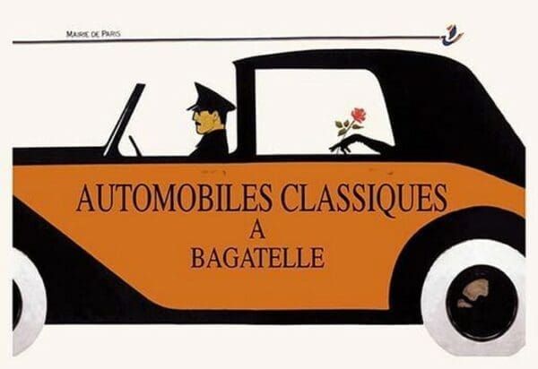 Automobiles Classiques a Bagatelle - Art Print