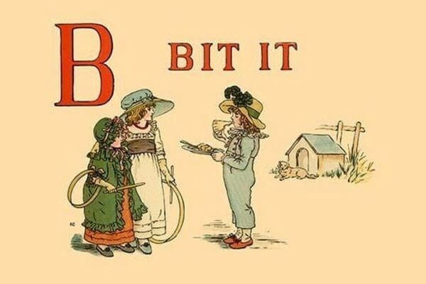 B Bit It by Kate Greenaway - Art Print