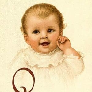 Baby Face Q by Ida Waugh - Art Print