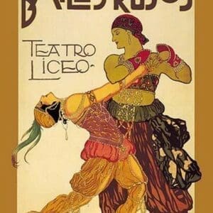 Bailes Rusuos by Leon Bakst - Art Print