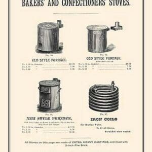 Bakers and Confectioner's Stoves - Art Print