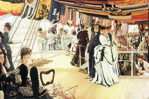 Ball on board by James Tissot - Art Print