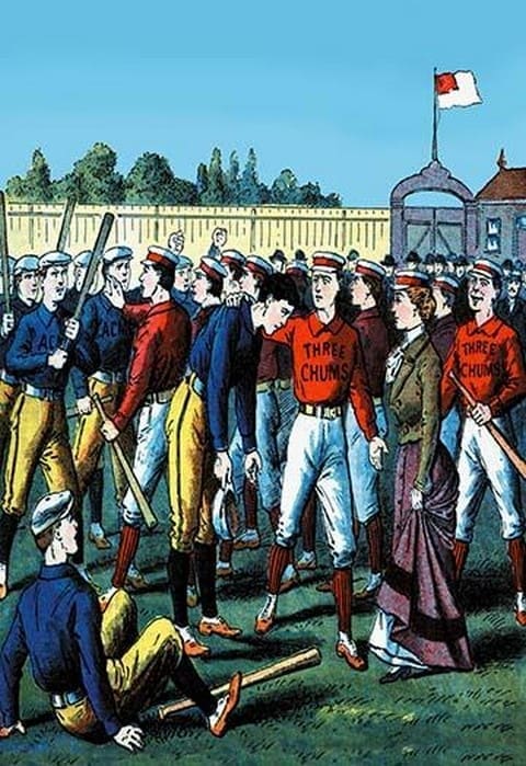 Ballplayers Try to Settle Dispute - Art Print