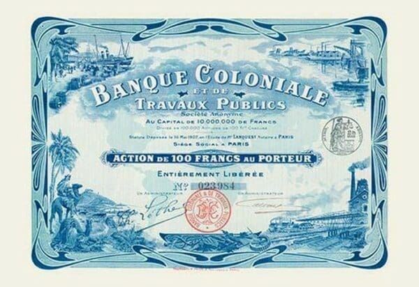 Banque Coloniale et de Travaux Publics - Art Print