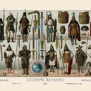 Barbarian Europe by Auguste Racinet - Art Print