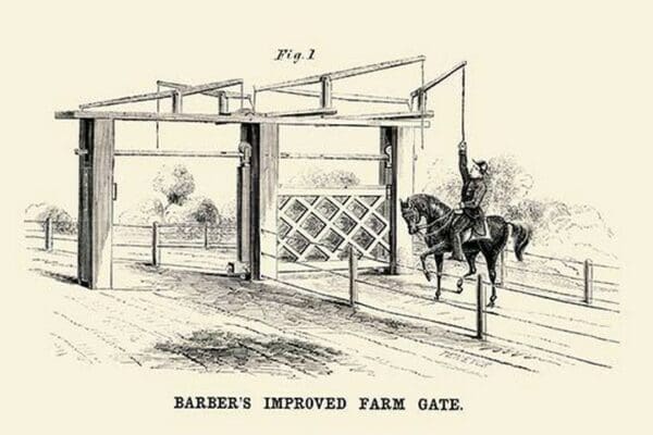 Barber's Improved Farm Gate - Art Print