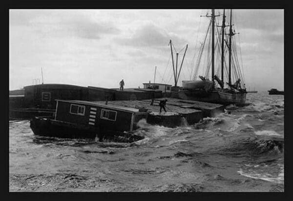 Barge in High Wind by Edwin Levick - Art Print