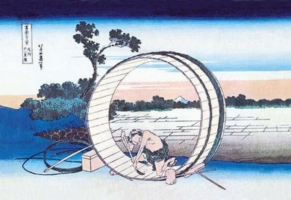 Barrel Maker by Hokusai - Art Print