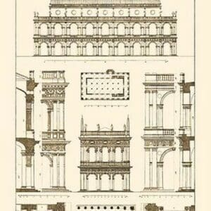 Basilica at Vicenza and Library of St. Marks at Venice by J. Buhlmann - Art Print