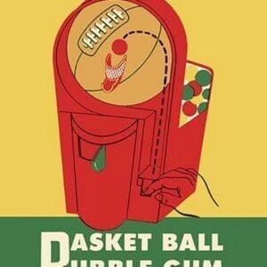 Basket Ball Bubble Gum Bank - Art Print