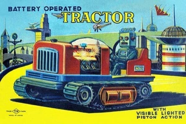 Battery Operated Tractor - Art Print