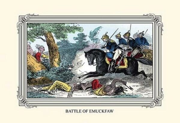 Battle of Emuckfaw by Devereux - Art Print