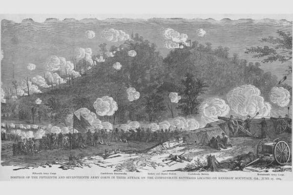 Battle of Kennesaw Mountain by Frank Leslie - Art Print