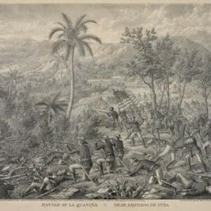 Battle of La Quasina. Near Santiago de Cuba - Art Print