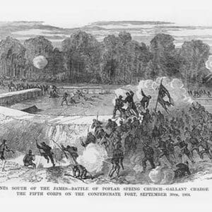 Battle of Poplar Spring Church by Frank Leslie - Art Print