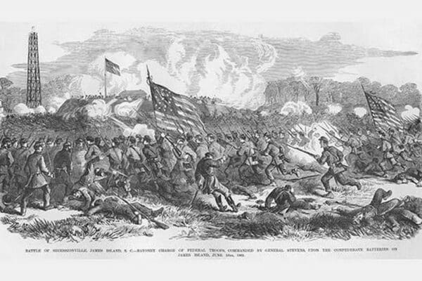 Battle of Secessionville by Frank Leslie - Art Print