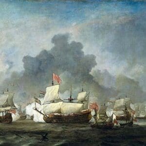 Battle of Solebay in the Anglo Dutch War - 1672 by Van de Velde - Art Print