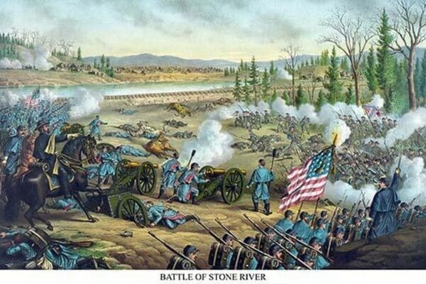 Battle of Stone River or Murfreesboro - Art Print