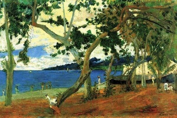 Beach Scene 2 by Paul Gauguin - Art Print