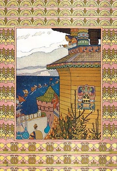 Beachtown by Ivan Bilibin - Art Print