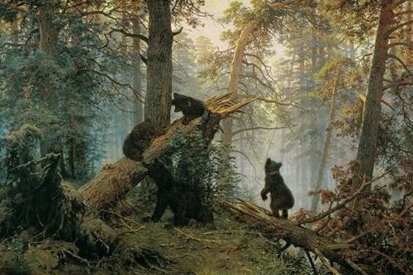 Bears in the Forest Morning by Ivan Shishkin #2 - Art Print