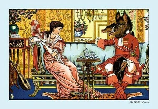 Beauty and the Beast - The Courtship by Walter Crane - Art Print