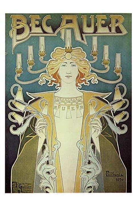 Becauer Lamps by Alphonse Mucha - Art Print