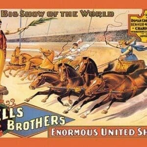 Ben Hur Chariot Races: Sells Brothers' Enormous United Shows - Art Print