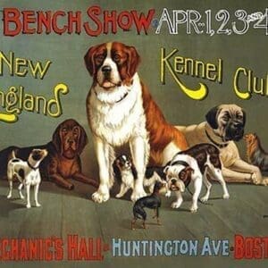 Bench show. New England Kennel Club by The Forbes Co. - Art Print