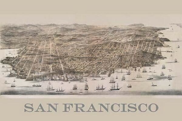 Birds Eye View of San Francisco by Robinson & Snow - Art Print