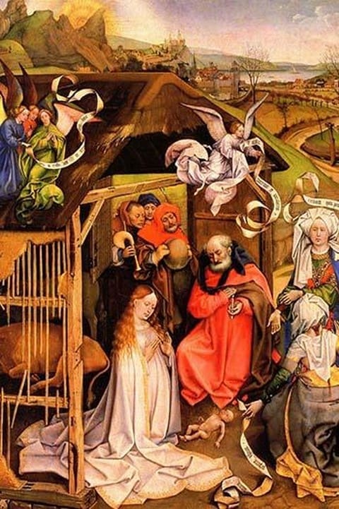 Birth of Christ by Campin - Art Print