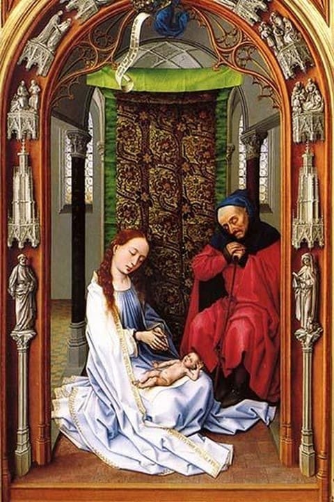 Birth of Christ by Rogier Van der Weyden. - Art Print