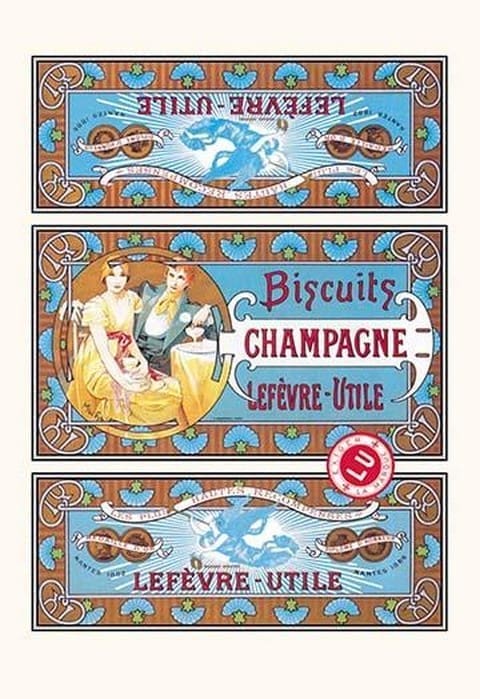 Biscuits Champagne by Alphonse Mucha - Art Print