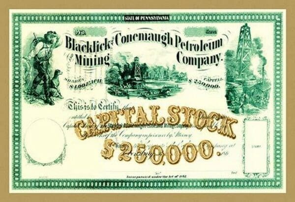 Blacklick & Conemaugh Petroleum Mining Company - Art Print