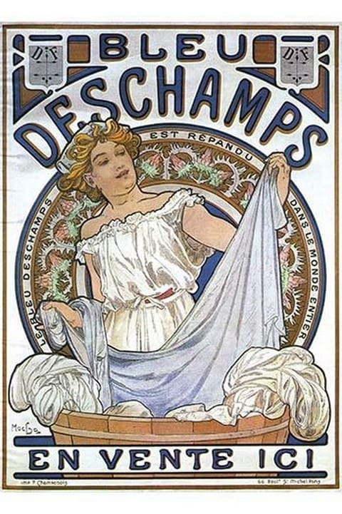 Bleu Dsechamps Sold Here by Alphonse Mucha - Art Print