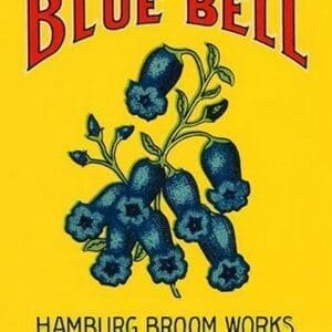 Blue Bell Broom Label - Art Print