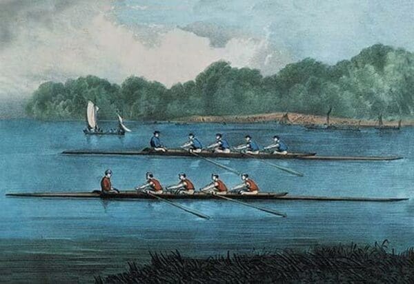 Boat Race by Nathaniel Currier - Art Print