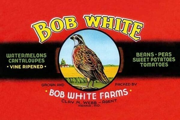 Bob White Farms Label - Art Print