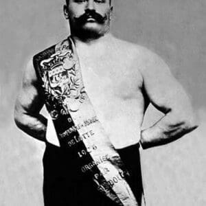 Bodybuilder Wearing Bandolier of Victory - Art Print