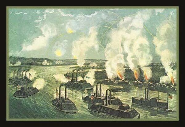 Bombardment and Capture of Island 'Number Ten' - Art Print