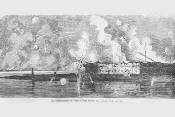 Bombardment of Fort Pulaski by Frank Leslie - Art Print