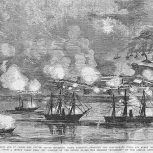 Bombardments of Forts Jackson & St. Philip by Farragut by Frank Leslie - Art Print